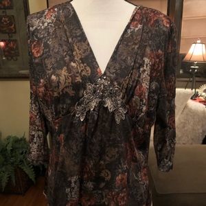 3/4 length sleeve ladies blouse